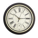 Wall Clock with Thermometer 12" 